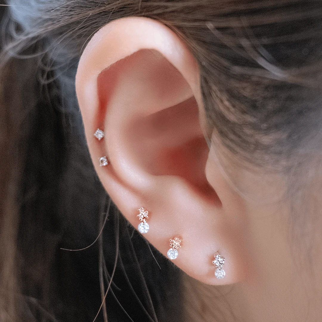 Clover shimmy diamond flat back